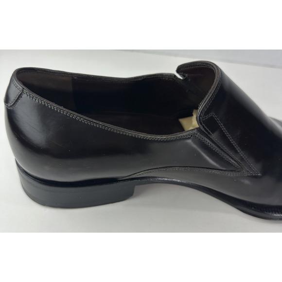 Caporicci Made in Italy Black Leather Cap-Toe Slip-On Dress Shoes Men’s 8.5 G - Picture 6 of 16